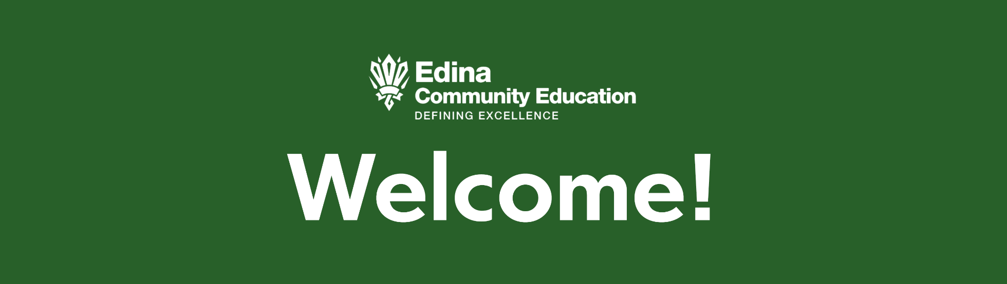 Welcome to Edina Community Education Header Graphic